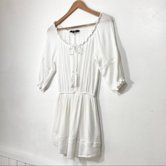 Lulus Boho Tassel Tie Front Peasant Blouse Size XS - Picture 16 of 16